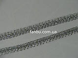 Срібна тасьма "шанель-нів" металізована, ширина 1.2 см, фото 2