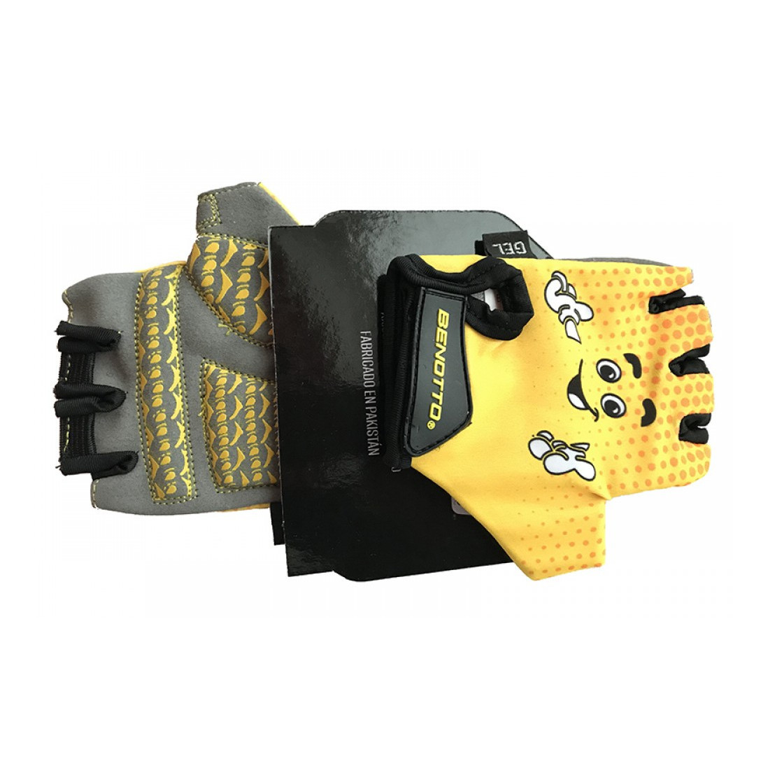 Рукавички велосипедні дитячі відкриті Benotto LCL-K65111 (Yellow) XS