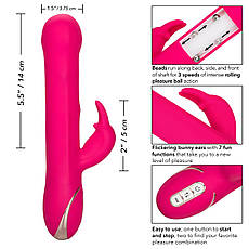 Вібратор Jack Rabbit Signature Silicone Beaded Rabbit   | Limon, фото 2