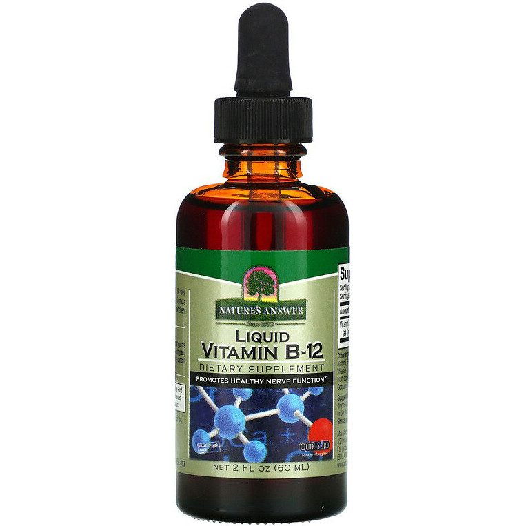 Рідкий вітамін В12, Nature's Answer "Liquid Vitamin B-12" 1000 мг (60 мл)