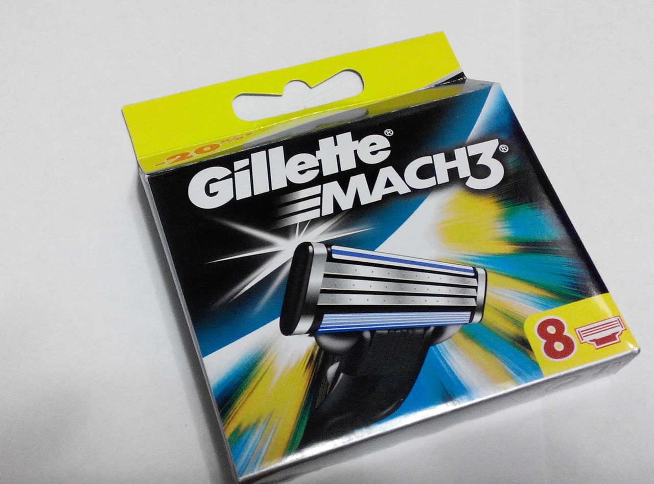 Змінні касети картриджі для гоління Gillette Mach3 8 шт Жилет Мак3 8 касет