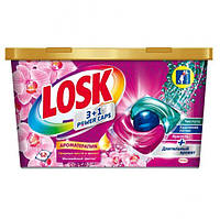 Капсулы для стирки Losk лоск color 3+1 Power-Caps Аромотерапия Малазийский цветок,12 шт