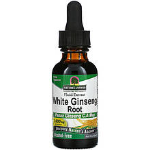 Білий китайський женьшень Nature's Answer "White Ginseng Root" корінь без спирту, 1000 мг (30 мл)