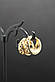 Елегантні Х'юпінг золотисті сережки Xuping медичне золото круглі, фото 9