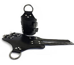 Манжети для підвішування за руки Kinky Hand Cuffs For Suspension з натуральної шкіри, колір чорний | Limon, фото 2