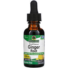 Корінь імбиру Nature's Answer "Ginger Root" екстракт без спирту, 1000 мг (30 мл)