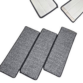 Насадка Змінна для плоскої швабри 35.5х11 3 шт Моп змінний для вологого прибирання підлоги з віджимом комплект запасних ганчірок