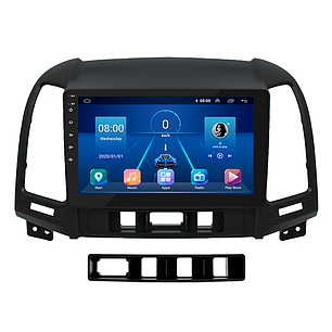 Штатна магнітола 9" Lesko для Hyundai Santa Fe II Рестайлінг 2009-2012 6/128Gb 4G Wi-Fi GPS Top Хюндай, фото 1