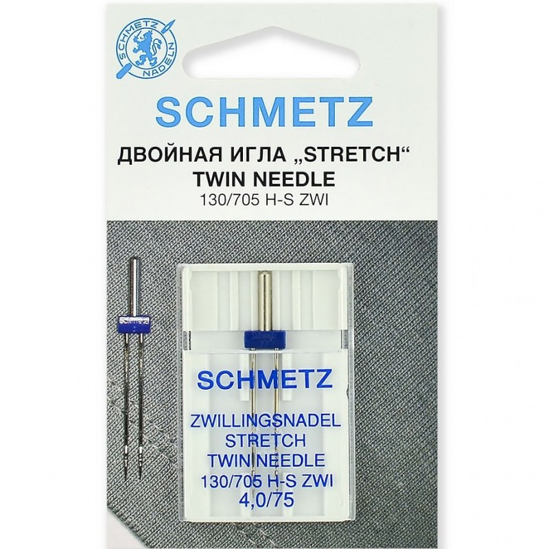 Подвійна голка для трикотажу Schmetz Twin Stretch No75/4.0