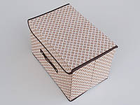 Коробка-органайзер SV коричневого цвета Ш 38*Д 25*В 25 см. Для хранения одежды, обуви или небольших предметов