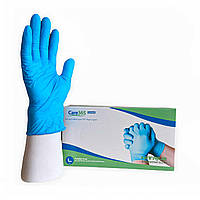 Рукавички нітрилові сині (L) 50 пар/уп Care365