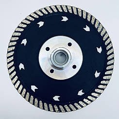 Алмазний зачисний диск, сухоріз 125 мм із фланцем для граніту