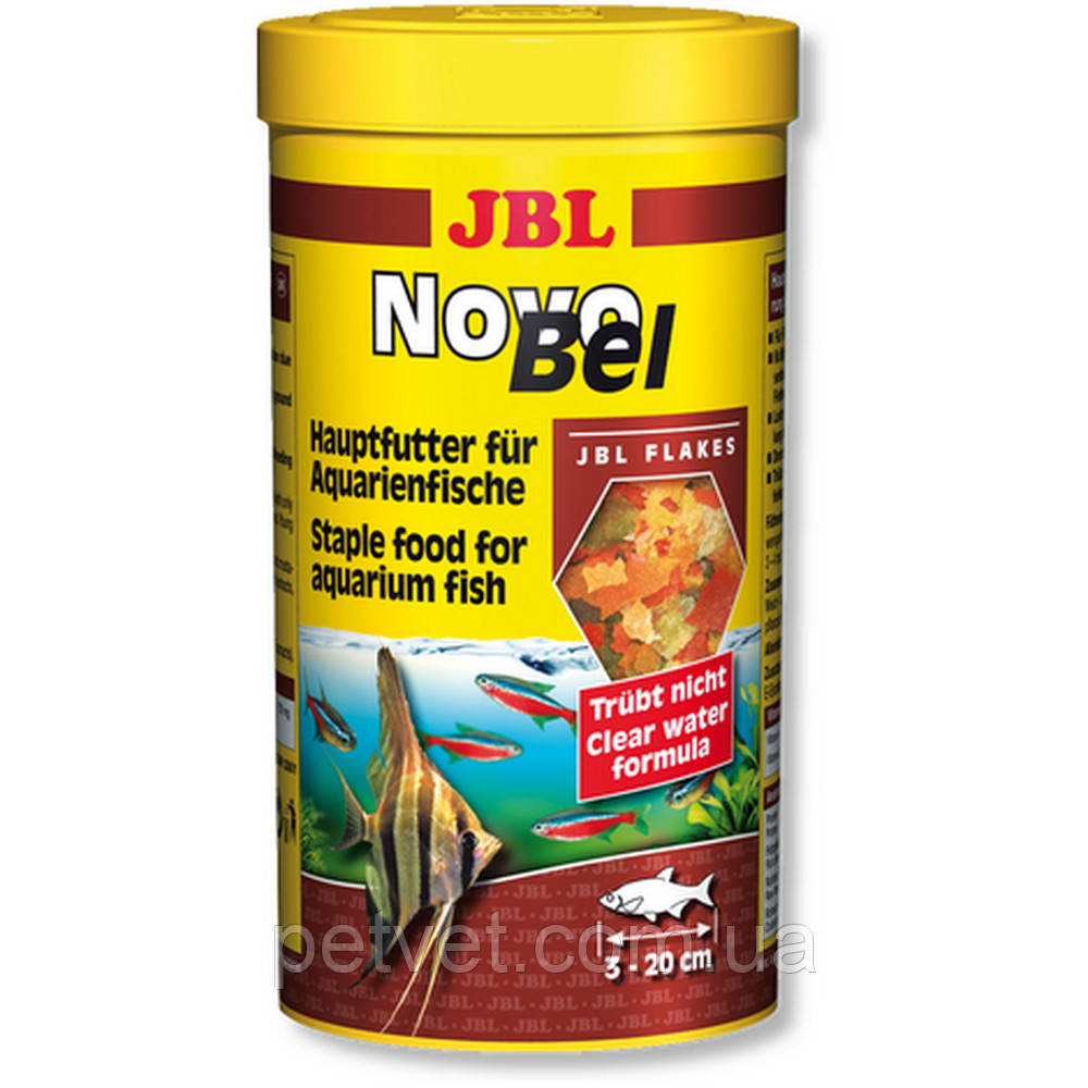 Корм для риб JBL NovoBel (Новобіл) пластівці, 250 мл
