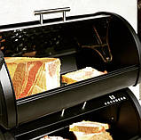 Хлібниця з неіржавкої сталі з відкидною кришкою Edenberg EB-133 Якісна хлібниця з неіржавкої сталі на кухню, фото 2