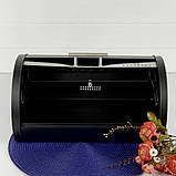 Хлібниця з неіржавкої сталі з відкидною кришкою Edenberg EB-133 Якісна хлібниця з неіржавкої сталі на кухню, фото 5