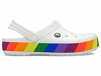 Крокси сабо Жіночі Crocband Rainbow Block Clog White M6-W8 38-39 23,8 см Білий