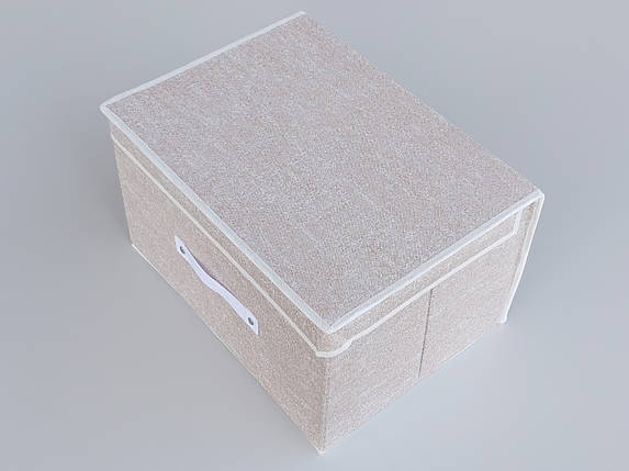 Коробка-органайзер Sl40 Ш 40*Д 30*25 см. Колір персиковий для зберігання одягу, взуття чи невеликих предметів, фото 1