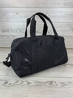 Чоловіча спортивна сумка Nike. Містка, якісна тканина Оксфорд. Чорна.