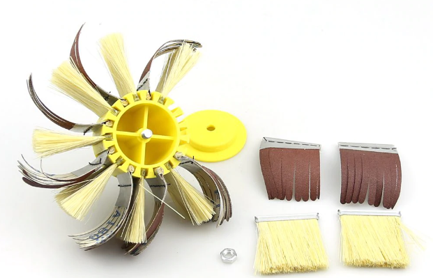 Щітка для шліф машини звичайна + полотно з одного боку j408 P180 P52 200x7