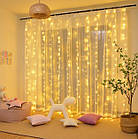 Гірлянда штора RD-150 9000 LED 3х1 м 10 бурульок Теплий білий Лучшая цена, фото 2
