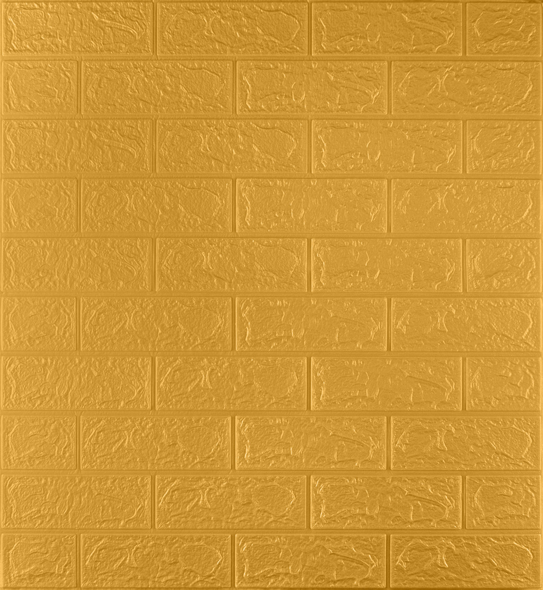 3Д панель під цеглу самоклеюча 700х770х3мм шпалери 3D самоклейка Золото