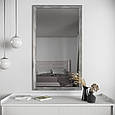 Антрацитове дзеркало настінне навісне 68х118 Black Mirror у вітальню, фото 2