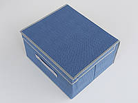 Коробка-органайзер SW35 Ш 35*Д 30*В 20 см. Цвет синий для хранения одежды, обуви или небольших предметов