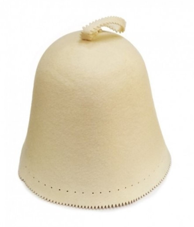 Колпак фетровий для сауни бежевий