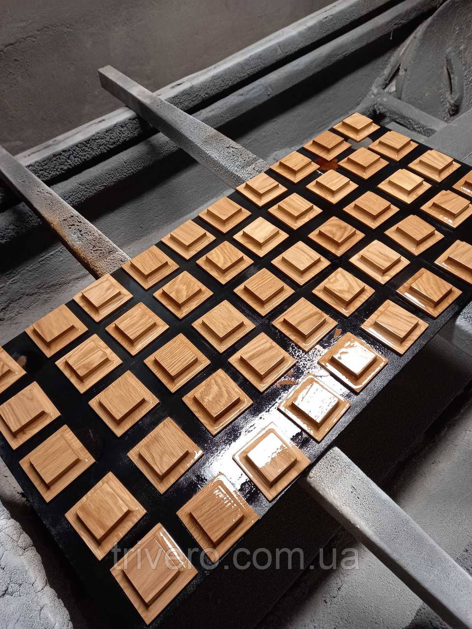 Меблева ручка з дерева квадратна 70*70 мм, фото 1