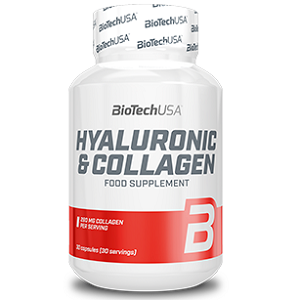 Гіалуронова кислота Biotech USA Hyaluronic & Collagen (30 капсул.)