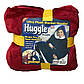 Толстовка-плед Huggle Hoodie Blanket, с капюшоном, флисовый плед двусторонний с рукавами 80*100, бордовый, фото 4