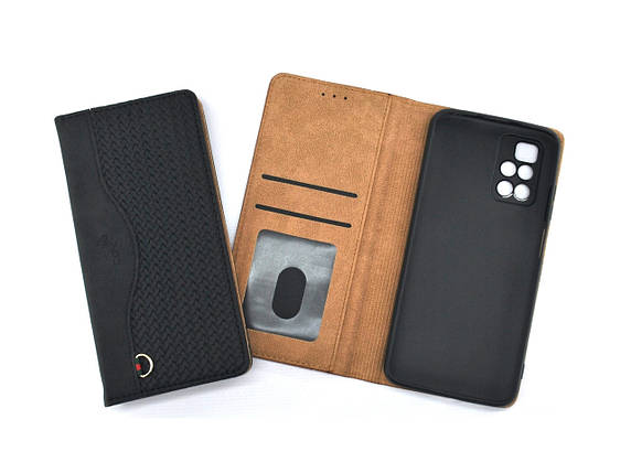 Чохол книжка для телефону Samsung A03/A035 NANCY на магніті з функцією підставки і кишенею для карток Black 4you, фото 1