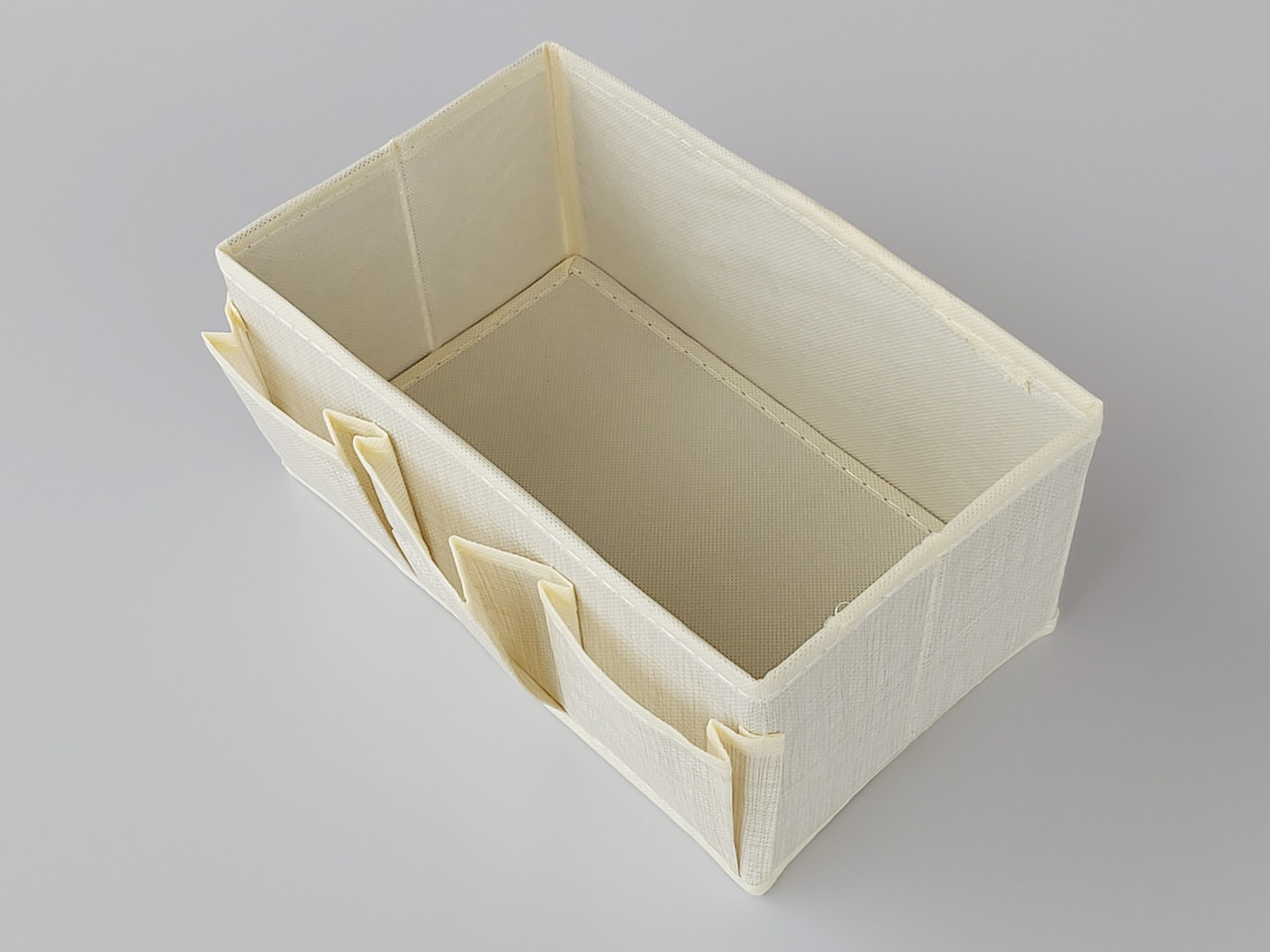 Коробка-органайзер SR25 Ш 25 * Д 15* В 12 см. Колір бежевий для зберігання одягу, взуття або невеликих предметів