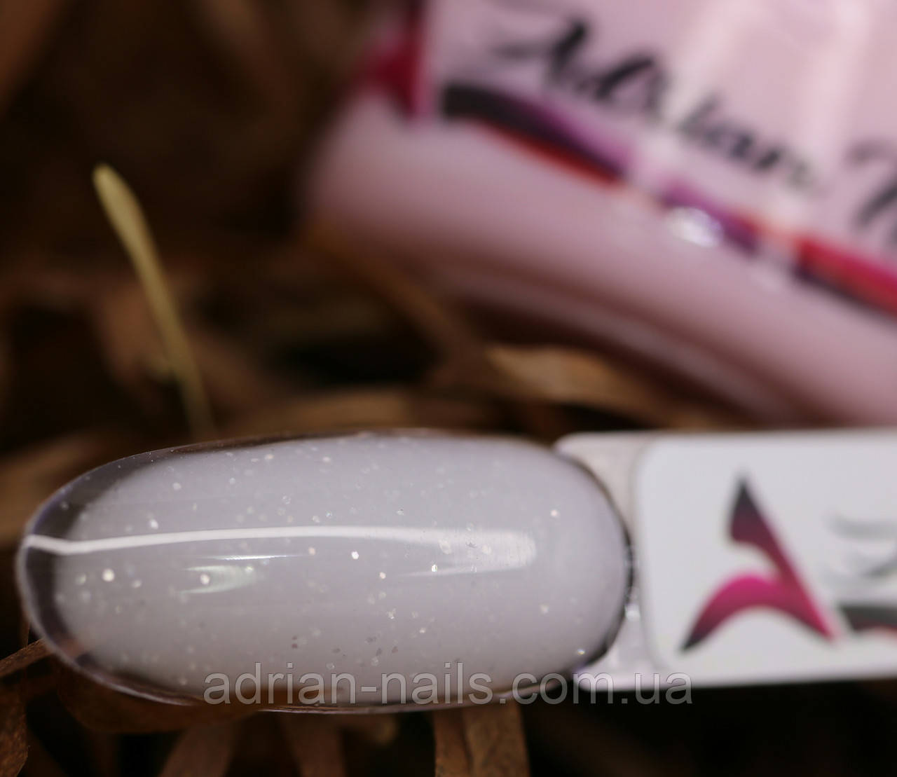 Молочний Гель із СЕРЕБРЯННИМ ШІММЕРОМ Adrian Nails MilkShake No1, фото 1