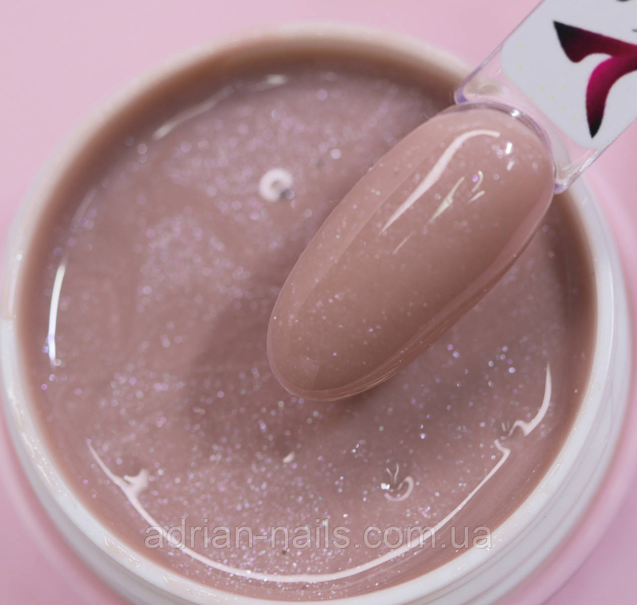 Нюдовий Гель Adrian Nails із ШІММЕРОМ Sand Shine 1кг, фото 1