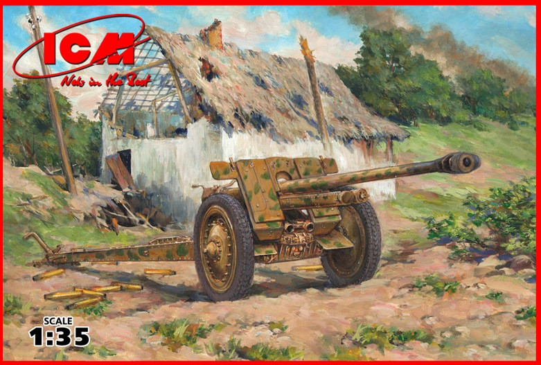 Пластикова модель 1/35 ICM 35701 німецька противотанкова гармата 7,62 cm Pak 36(r), фото 1