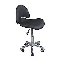 Манікюрний стілець для майстра крісло для манікюру чорного кольору модель 1103А косметологічний стілець зі спинкою
