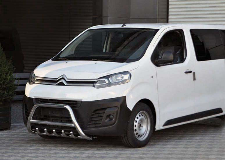 Кенгурятник WT003 (нерж) для Peugeot Traveller 2017- рр