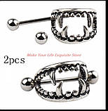 Сережки для пірсингу сосків щелепи. Пірсинг сосків 2 шт., фото 2