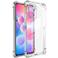 Протиударний чохол із посиленими кутами для Poco F3 прозорий силіконовий