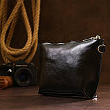 Зручна шкіряна сумочка Shvigel 16409 Чорний, фото 7