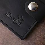 Матове чоловіче вінтажне портмоне Shvigel 16453 Чорний, фото 8