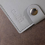 Класичне шкіряне портмоне Shvigel 16472 Сірий, фото 8