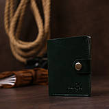 Чоловіче стильне шкіряне портмоне Shvigel 16483 Зелений, фото 6