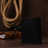 Матове чоловіче портмоне з натуральної шкіри Shvigel 16495 Чорний, фото 7