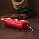 Шкіряна жіноча ключниця Shvigel 16537 Червоний, фото 8