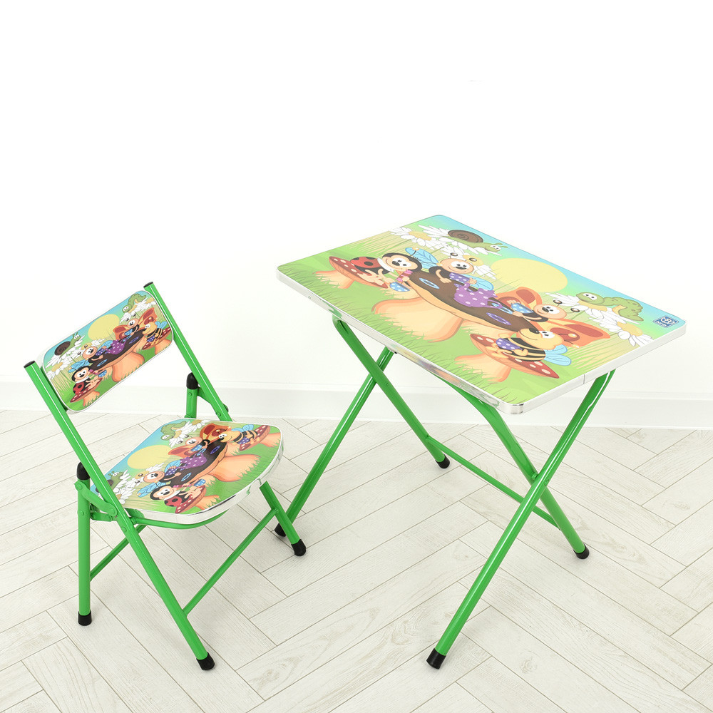 Дитячий столик з одним стільчиком Bambi A19-bees складаної бджоли, фото 1