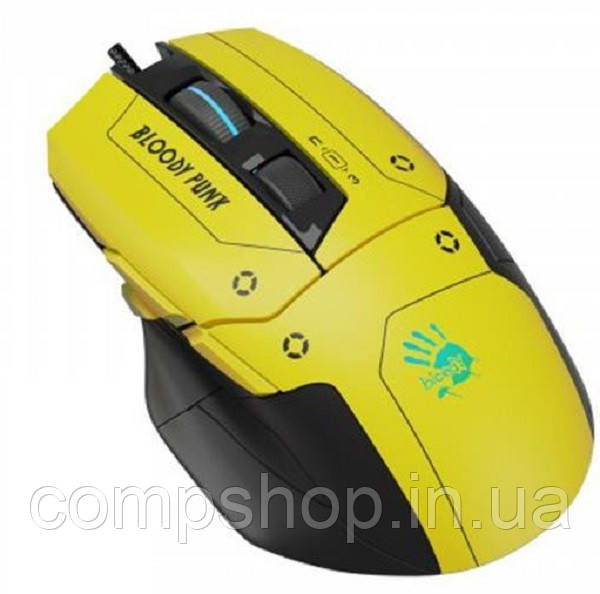 Миша A4Tech W70 Max Bloody Punk Yellow USB (код 126053)
