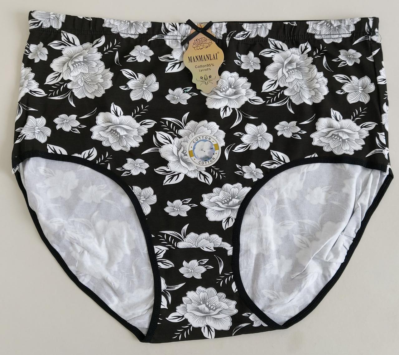 Труси жіночі «Ретро Manmanlai» великого розміру з завищеною талією від 3 шт, фото 1