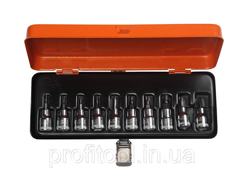 Набір торцевих головок BAHCO 1/2" викрутковим вставкою під гвинти TORX T20 - T55; CrV сталь; валізу;10 шт (7809TORX\10)